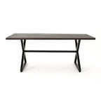 Isola Outdoor 6-piece Rectangle Aluminum Wicker Dining Set by Christopher Knight Home