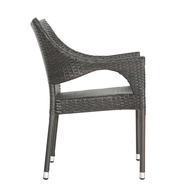 Isola Outdoor 6-piece Rectangle Aluminum Wicker Dining Set by Christopher Knight Home