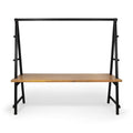 Huckleberry Outdoor Acacia Wood 88.5  Dining Table with Plant Hanger by Christopher Knight Home - 88.50  L x 39.50  W x 80.00  H