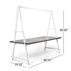 Huckleberry Outdoor Acacia Wood 88.5  Dining Table with Plant Hanger by Christopher Knight Home - 88.50  L x 39.50  W x 80.00  H