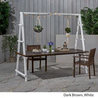 Huckleberry Outdoor Acacia Wood 88.5  Dining Table with Plant Hanger by Christopher Knight Home - 88.50  L x 39.50  W x 80.00  H