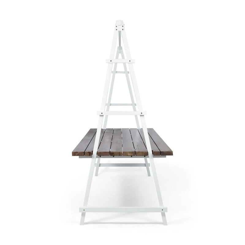 Huckleberry Outdoor Acacia Wood 88.5  Dining Table with Plant Hanger by Christopher Knight Home - 88.50  L x 39.50  W x 80.00  H