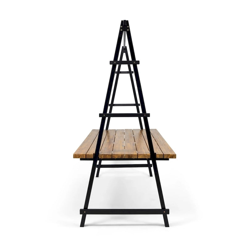 Huckleberry Outdoor Acacia Wood 88.5  Dining Table with Plant Hanger by Christopher Knight Home - 88.50  L x 39.50  W x 80.00  H