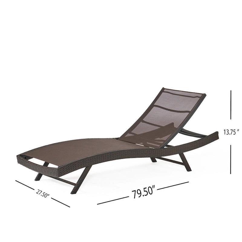 Kauai Outdoor Chaise Lounge by Christopher Knight Home