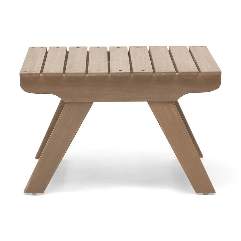 Malibu Outdoor Acacia Wood 2 Seater Chat Set with Side Table by Christopher Knight Home