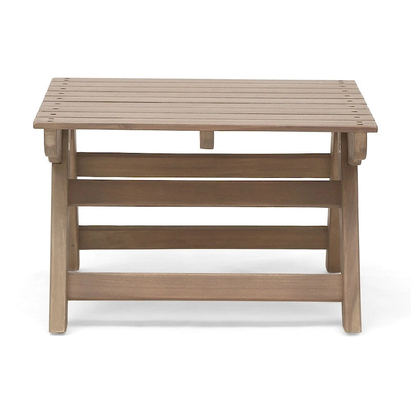 Malibu Outdoor Acacia Wood 2 Seater Chat Set with Side Table by Christopher Knight Home