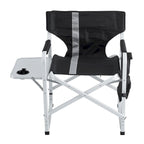 Padded Folding Outdoor Chairs with Side Table (Set of 2)