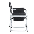 Padded Folding Outdoor Chairs with Side Table (Set of 2)