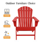 Recycled Plastic Modern Adirondack Chair,Outdoor Patio Chair