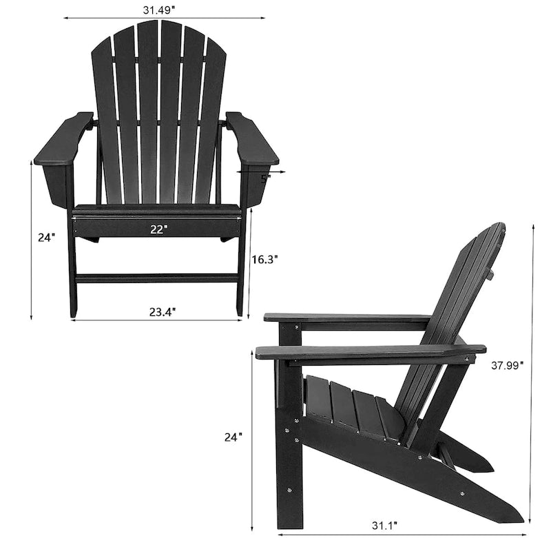 Recycled Plastic Modern Adirondack Chair,Outdoor Patio Chair