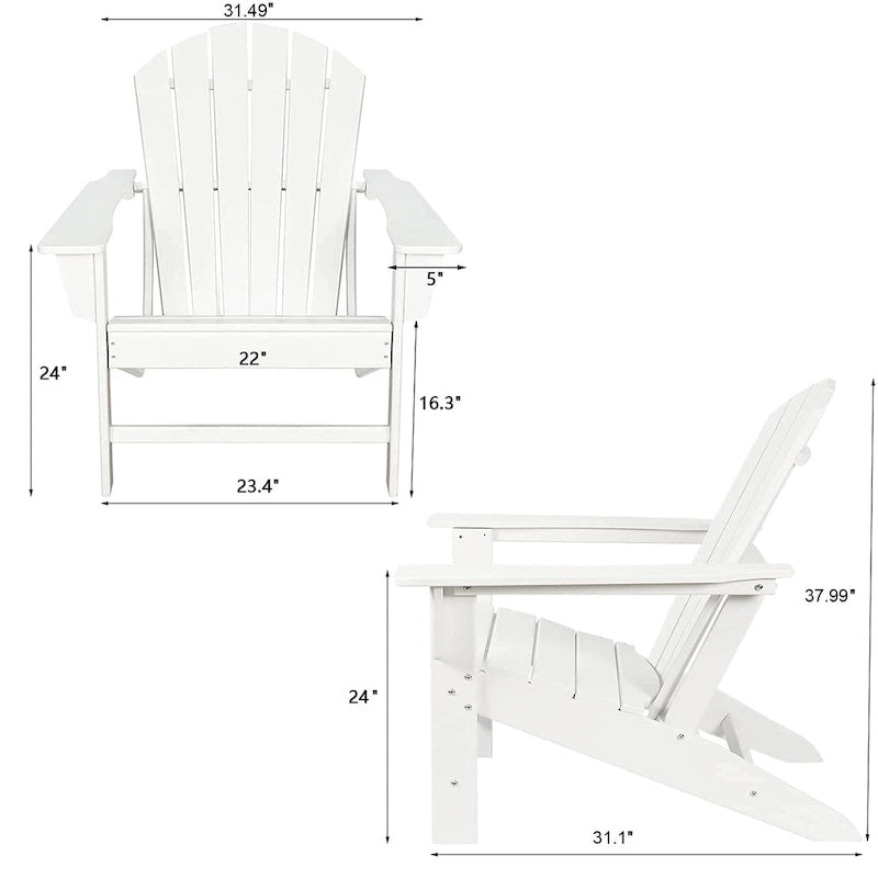 Recycled Plastic Modern Adirondack Chair,Outdoor Patio Chair
