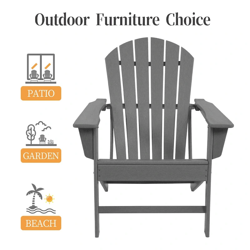 Recycled Plastic Modern Adirondack Chair,Outdoor Patio Chair