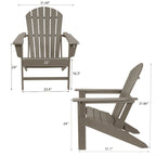Recycled Plastic Modern Adirondack Chair,Outdoor Patio Chair