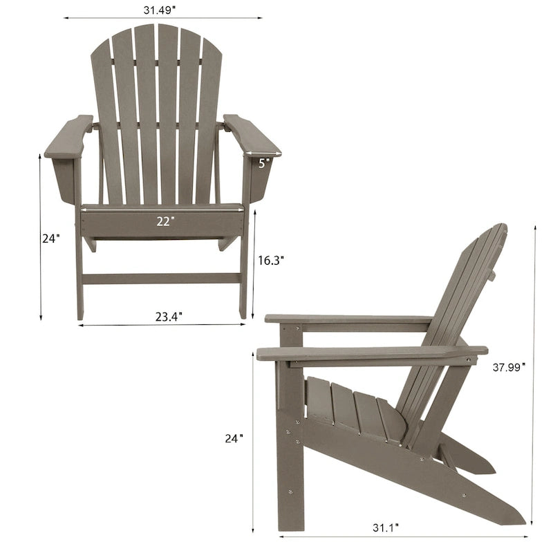 Recycled Plastic Modern Adirondack Chair,Outdoor Patio Chair