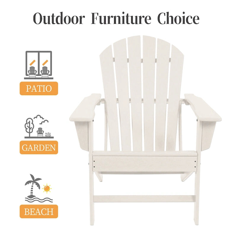 Recycled Plastic Modern Adirondack Chair,Outdoor Patio Chair