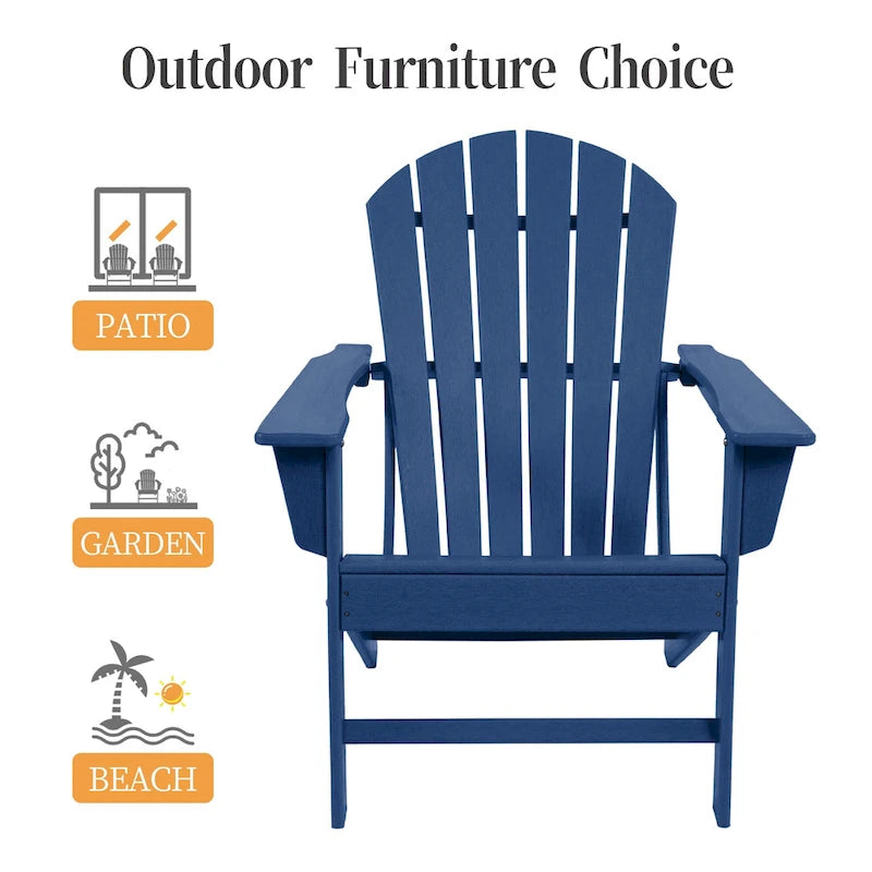 Recycled Plastic Modern Adirondack Chair,Outdoor Patio Chair