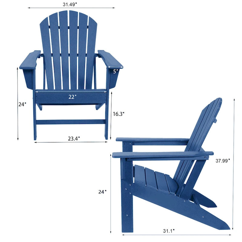 Recycled Plastic Modern Adirondack Chair,Outdoor Patio Chair