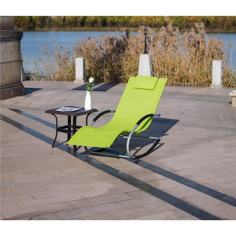 Outdoor Iron Rocking U-shaped Lounge Chair