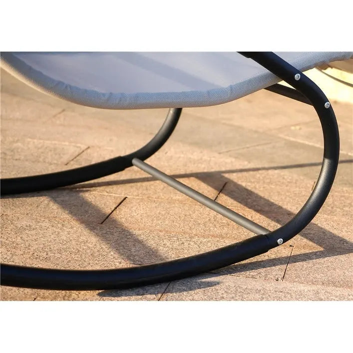 Outdoor Iron Rocking U-shaped Lounge Chair