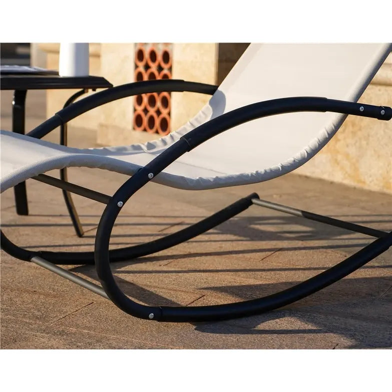 Outdoor Iron Rocking U-shaped Lounge Chair