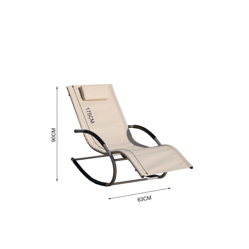 Outdoor Iron Rocking U-shaped Lounge Chair
