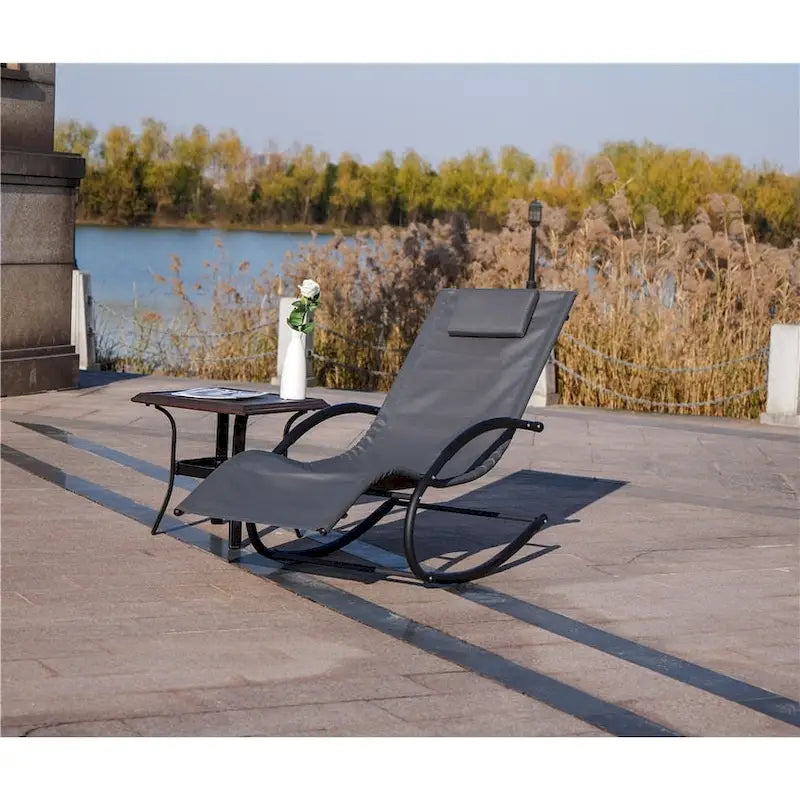 Outdoor Iron Rocking U-shaped Lounge Chair