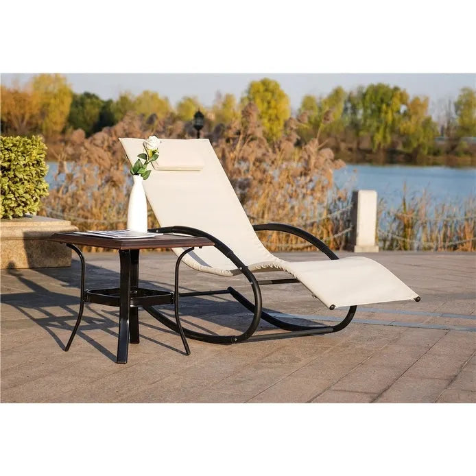 Outdoor Iron Rocking U-shaped Lounge Chair
