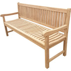 Seven Seas Teak San Juan Teak Wood Outdoor Patio Bench, 6 Foot
