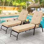 AECOJOY adjustable Outdoor Chaise Patio Lounge Chair (Set of 2)