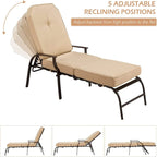 AECOJOY adjustable Outdoor Chaise Patio Lounge Chair (Set of 2)