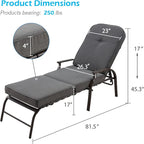 AECOJOY adjustable Outdoor Chaise Patio Lounge Chair (Set of 2)