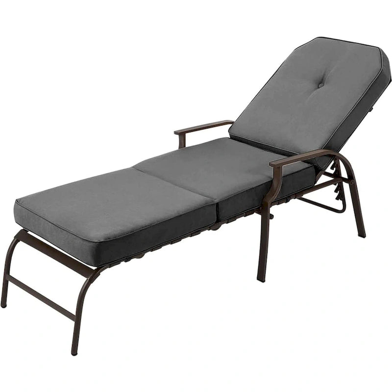 AECOJOY adjustable Outdoor Chaise Patio Lounge Chair (Set of 2)
