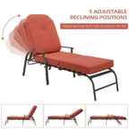AECOJOY adjustable Outdoor Chaise Patio Lounge Chair (Set of 2)