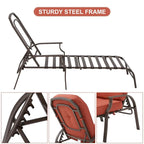 AECOJOY adjustable Outdoor Chaise Patio Lounge Chair (Set of 2)