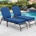 AECOJOY adjustable Outdoor Chaise Patio Lounge Chair (Set of 2)