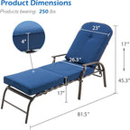 AECOJOY adjustable Outdoor Chaise Patio Lounge Chair (Set of 2)