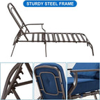 AECOJOY adjustable Outdoor Chaise Patio Lounge Chair (Set of 2)