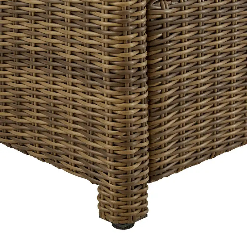 Crosley Bradenton 5Pc Outdoor Wicker Sofa Set W/Fire Table