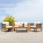 SAFAVIEH Outdoor Hilda 4-Piece Patio Living Set - 49Wx26Dx25H