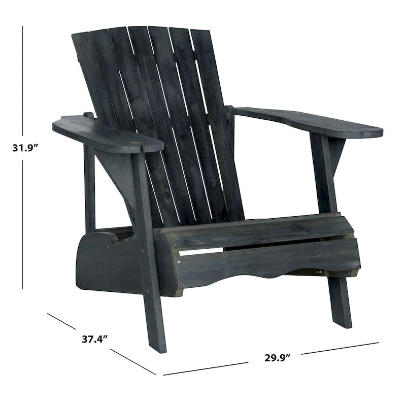 SAFAVIEH Outdoor Filipina Acacia Wood Adirondack Chair - 30W x 32D x 37H