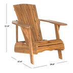 SAFAVIEH Outdoor Filipina Acacia Wood Adirondack Chair - 30W x 32D x 37H
