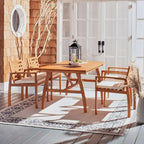 SAFAVIEH Outdoor Silviana 5-Piece Dining Set - 59Wx35Dx30H