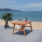SAFAVIEH Outdoor Silviana 5-Piece Dining Set - 59Wx35Dx30H