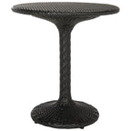 SAFAVIEH Outdoor Willow Black Rattan Bistro Table - 25.5  x 25.5  x 29  - 27Wx22Dx28H