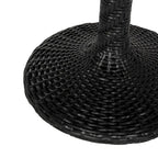SAFAVIEH Outdoor Willow Black Rattan Bistro Table - 25.5  x 25.5  x 29  - 27Wx22Dx28H