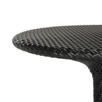 SAFAVIEH Outdoor Willow Black Rattan Bistro Table - 25.5  x 25.5  x 29  - 27Wx22Dx28H