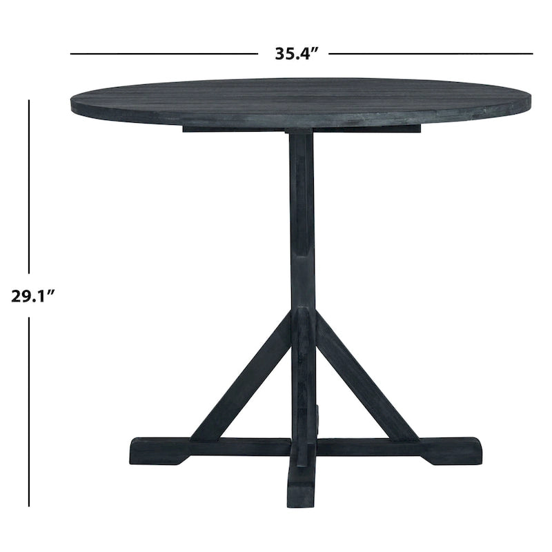 SAFAVIEH Outdoor Shile Round Table - 35Wx35Dx29H