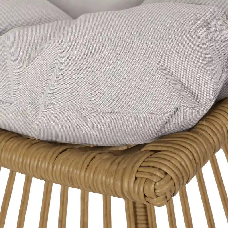 Caryl Outdoor Wicker Chair and Side Table Set with Cushion by Christopher Knight Home