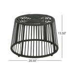 Caryl Outdoor Wicker Chair and Side Table Set with Cushion by Christopher Knight Home