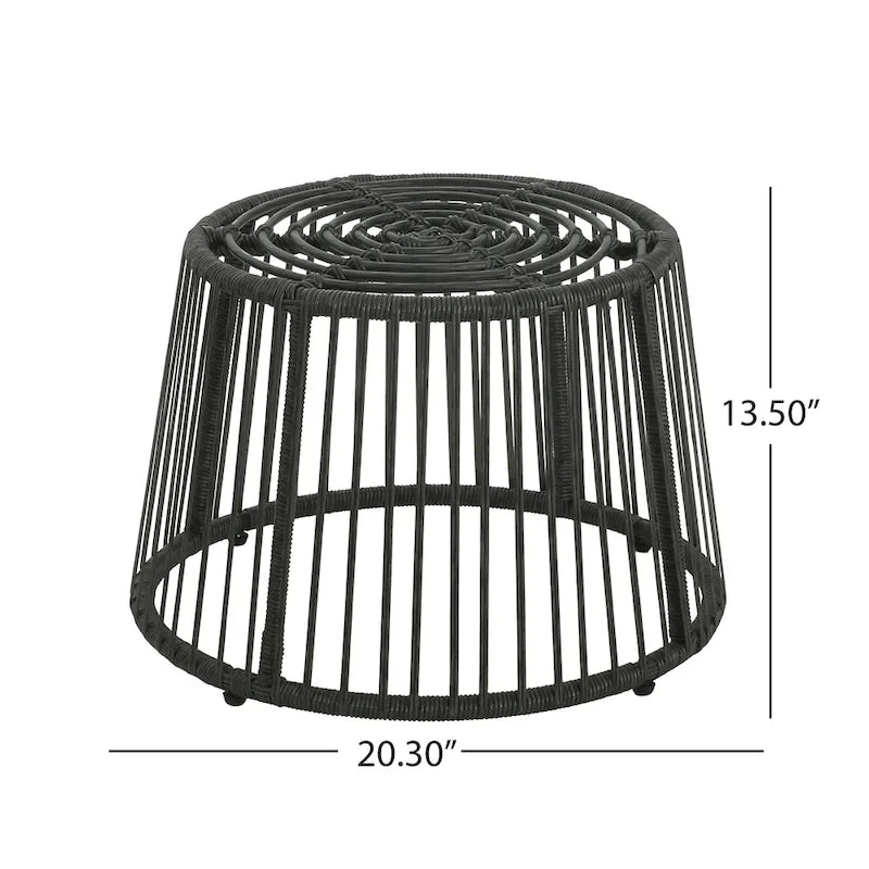 Caryl Outdoor Wicker Chair and Side Table Set with Cushion by Christopher Knight Home